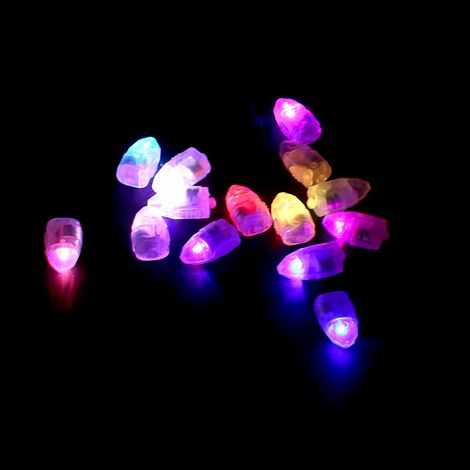 1 lot de 50 guirlandes lumineuses LED étanches pour lanternes en papier, ballons et décorations de mariage et de fêtes (couleurs variées). (1/5)