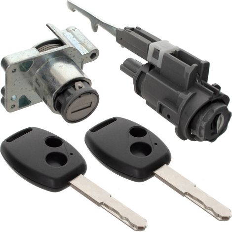 Juego de 2 insertos de cerradura de encendido y cerradura de puerta delantera izquierda para Honda CR-V III (06-12)