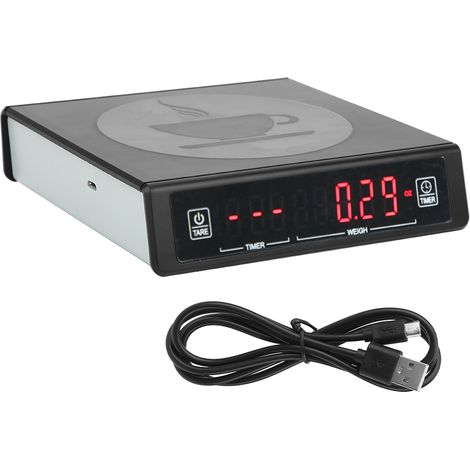Balance de cuisine électronique rechargeable avec fonction minuteur, pour café noir et pâtisserie, 3 kg/0,1 g-AquaForge (1/5)