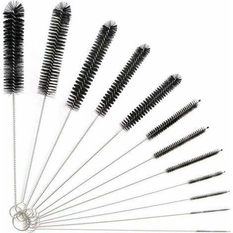 12Pcs Tube Brosse de Nettoyage,Goupillon Nettoyage,Brosse de Nettoyage Tube pour Bouteille en Verre Bébé Biberon Bouilloire Clavier, Tuyau Brosses de Nettoyage,Brosse de Nettoyage Bouteille (1/4)