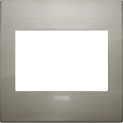 VIMAR - 19648.08 Placa de acero cepillado 3M BS clásica