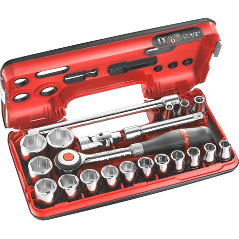Facom S.360DBOX1 Steckschluessel-Set 1/2'''' D-Box, 21-tlg (1/2)