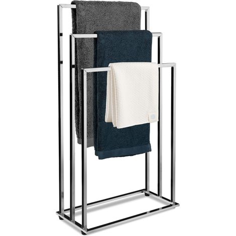Portasciugamani con 3 bracci Pneumatico cromato