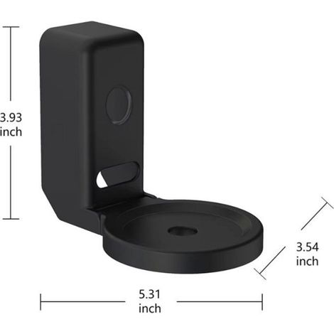 Support Mural Pour Enceinte - Fixation Sans Perçage - Gestion Intégrée Des Câbles - Compatible Enceintes Connectées Génération - Noir (1/5)