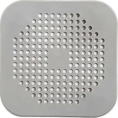 Ghyt Abflussabdeckung mit Saugnäpfen, Silikon-Abflussschutz, Abwasserfilter für Bad/Dusche/Küche (2 Stück, grau) (1/5)