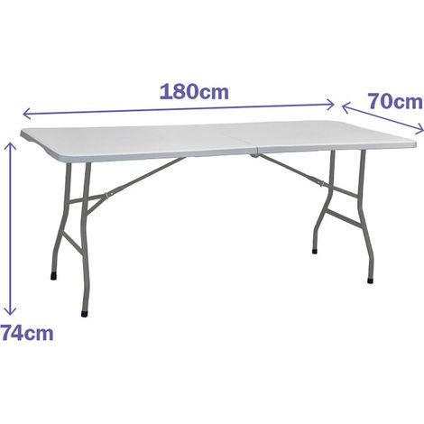 Mesa Plegable Resina Acero 6-8 personas Catering MARBUENO SUMMER (1/4)