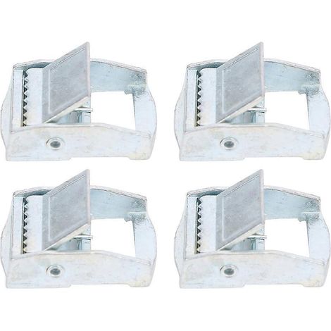20244 pièces Boucle en alliage de zinc pour sangle d'arrimage robuste, boucle à cliquet de tension fixe (20 mm)