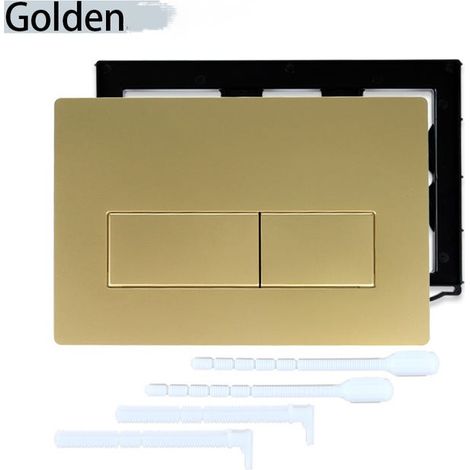 Panel de cisterna oculta para inodoros suspendidos, compatible con Geberit Sigma 115.770, color oro. (1/5)