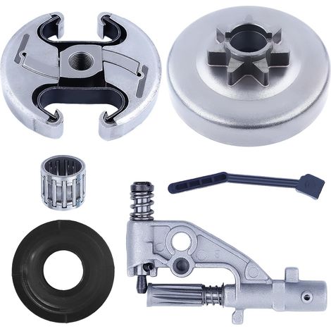 Kit de cojinetes de tambor de embrague LinDuxe .325 7T para motosierra Husqvarna 455 460 Rancher, repuestos para 537291702 (6 piezas) (1/4)