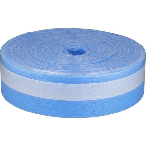 – Bande périphérique adhésive pour plancher chauffant – Hauteur 150mm – Épaisseur 8mm – Longueur 25m – Supprime les ponts thermiques (1/5)