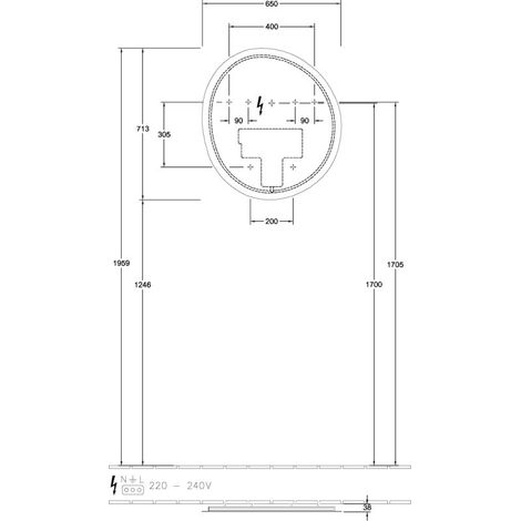 Villeroy & Boch A4766500 Spiegel Antao A47665 650x707x38mm mit