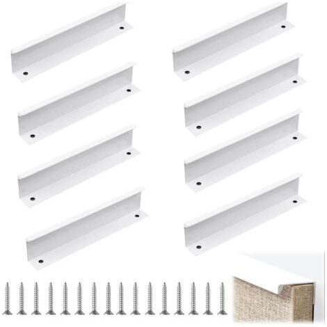 8Pcs Poignée Cuisine Invisible 150mm,Poignée Meuble Cuisine Invisible,Poignée Blanche pour meuble Idéales avec Un Style Epuré et Moderne,pour Placards,Armoires,Tiroirs de Cuisine (1/5)