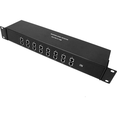 BeMatik - Parasurtenseur RJ11 RJ12 téléphone 10KA 110V 16 ports rack à 4 broches 19 (1/5)