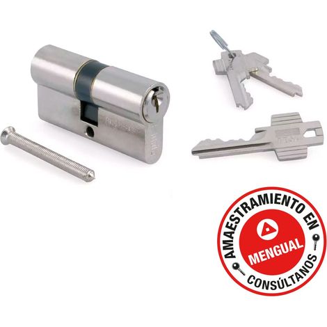 Cilindro Tesa R.5030 65 3035 Níquel - Cilindro TESA 5030 - Con llave de serreta