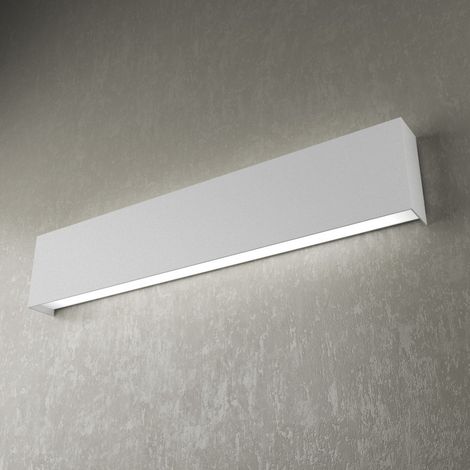 Applique Moderna Rettangolare Wally Metallo Nero 1 Luce 2G11 56Cm (1/5)