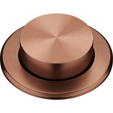 Franke – Bouton de commande excentrique en acier inoxydable – Couleur cuivrée – Pour vanne de vidange avec trou de 35 mm (1/3)