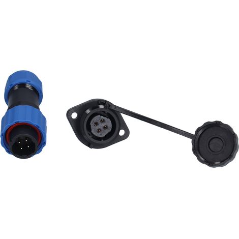 Connecteur étanche étanche IP68 mâle femelle pour câble SP16 à bride, prise aviation 4 broches (250V 5A) boîtier joint de raccord étanche (1/5)