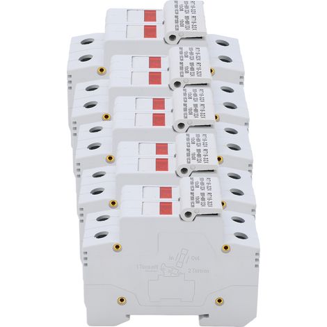 Support fusible miniature rail DIN RT18-32X, voyant LED, 32A 500‑690V, 2P, pour installation électrique