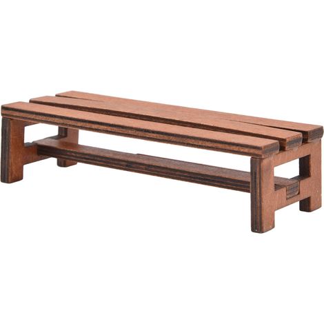 Banc Miniature Maison de Poupée 1:12 Réaliste Léger pour Décoration Cadeau (1/5)