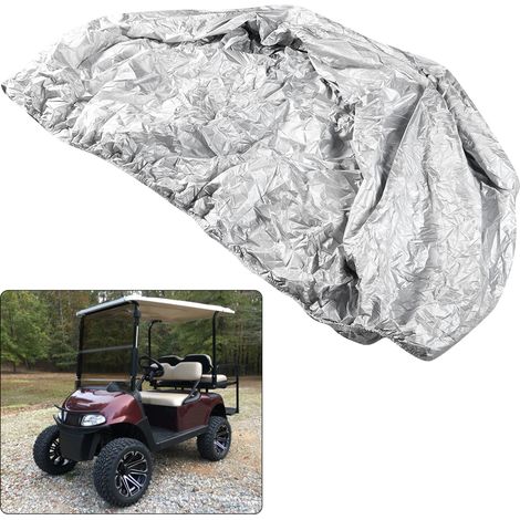 Housse de protection imperméable pour chariot de golf YAMAHA EZ GO Club Car 4 places, taille L, dimensions 280 x 120 x 168 cm, sans fermeture éclair. (1/5)
