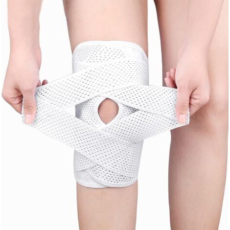 Genouillère Genouillère avec stabilisateurs latéraux, genouillère réglable pour douleurs ménagères au genou, ligaments ACL MCL, arthrite, rétablissement, soutien pour homme et femme (L)- (1/5)