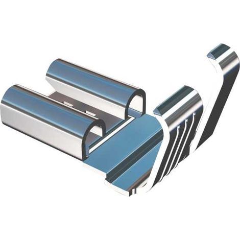 Terminale rollato femmina 4,8x0,8 sezione 0,5-1 ottone stagnato