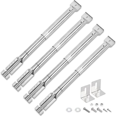 Brûleur réglable 31-42 cm pour Char-Broil, Tepro, Enders, Landmann 12739, Barbecook Vanilla, Proficook, Blooma, accessoires universels pour barbecue à gaz, lot de 4 (1/5)