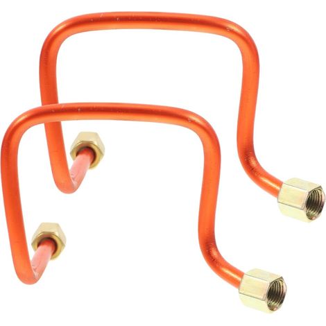 2 pièces Tuyau Aluminium de Remplacement pour Compresseur Tube Robuste Raccords Doubles Filetés pour Connexion Vérin et Clapet Accessoire de Maintenance pour Détachées (1/5)