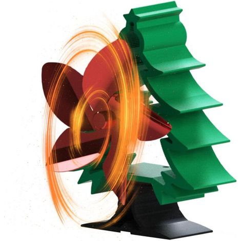 Ventilatore per camino per albero di Natale, ventilatore per stufa a legna alimentato a calore con 5 pale per un'efficiente distribuzione del calore, ventilatori per legna/legna/camino