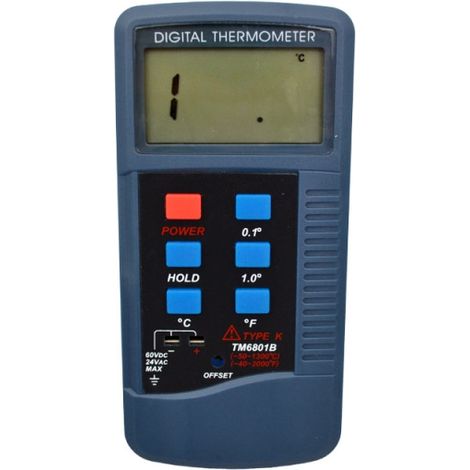 Thermomètre thermocouple 1 entrée - 2 sondes type K
