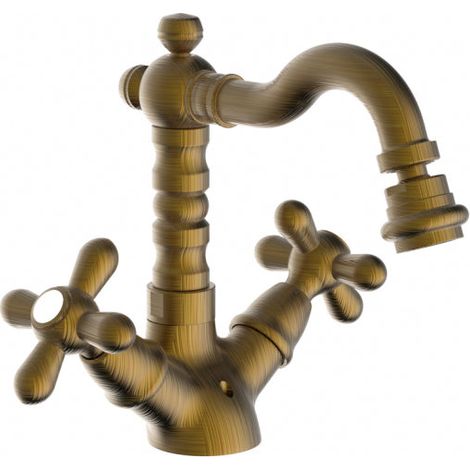 EURORAMA - Gruppo Monoforo Bidet Con Piletta A Saltello 1"1/4 - Serie: Orientes - Colore: Bronzo (1/2)