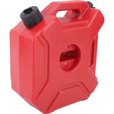 Réservoir de carburant/huile de 5 L (1,3 gallons) rouge, grande capacité, portable, pour voitures, motos, UTV, quads et véhicules tout-terrain, avec support. (1/5)