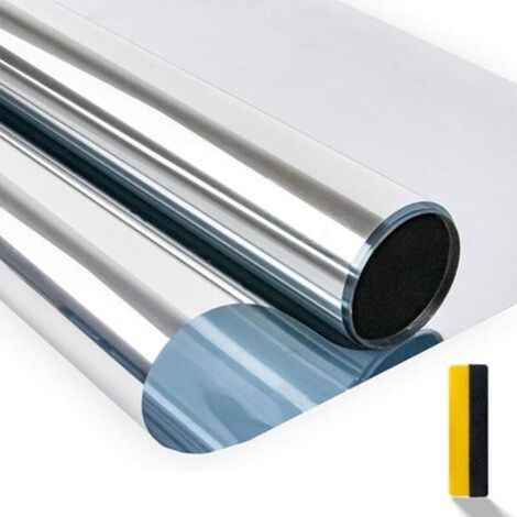Pellicola oscurante per finestre, pellicola a specchio, pellicola unidirezionale, termoriflettente, resistente ai raggi UV, protezione della privacy per finestre di uffici, case e negozi, 40×200 cm (1/4)