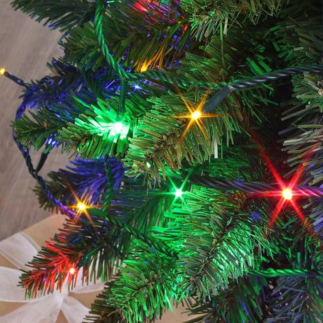 Guirlande lumineuse de Noël à piles 128 LED multicolore 8 m (1/3)
