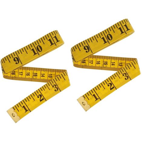 Mètre Ruban - 200 cm - Double Échelle Centimètres Pouces - Pour Mesure Corps Couture Tissu - 1 Pièce (1/5)