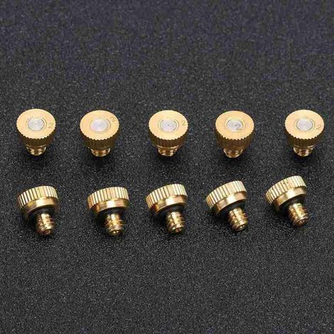 Confezione da 10 ugelli a bassa pressione per acqua di rubinetto, 0,2 mm, per nebulizzazione e raffreddamento.