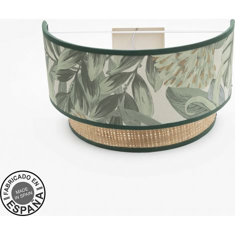 Lampada da parete Congo 1xe27 verde-naturale 17x30x15 cm
