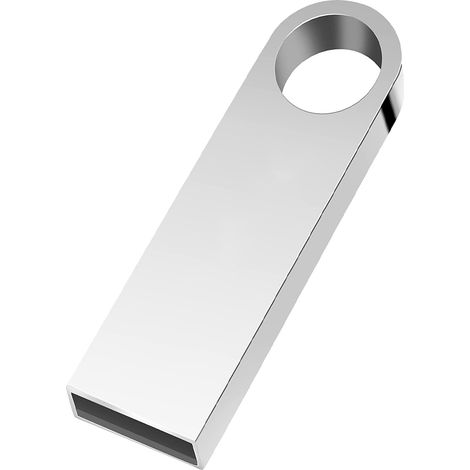 Clé USB, clé USB pour PC/ordinateur portable, clé USB de stockage surdimensionnée, clé USB portable (argent), argent (1/5)