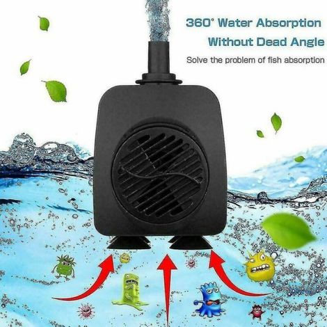 1 Pompe de fontaine, 800 L/h, 15 W, avec 12 LEDs, pour bassin et jardin (1/3)