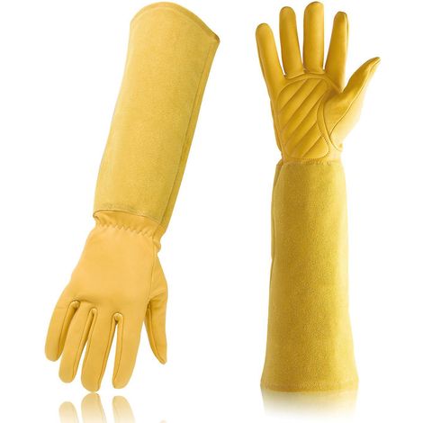 gants De Jardin Pour Femmes Jaunes, Gants De Jardin Manches Longues, Anti - Piqre Manches Longues, Gants De Jardin Pour Femmes La Mode (1/5)