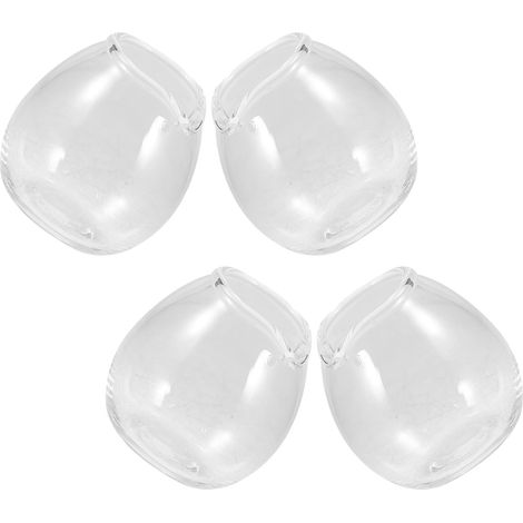 Lot de 4 petits pots à lait en verre 20 ml, pots verseurs en verre transparent pour sirops de lait, crème et café (1/5)