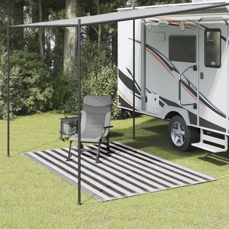 Tappeto da Tenda 200x300 cm Antracite e Bianco (1/5)