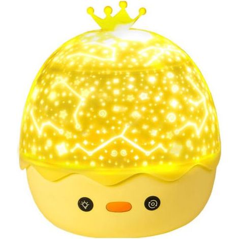 Bébé Veilleuse Projecteur, Rotation 360 Equipée 6 Types Lumières Lampe Projection, 8 Types de Musique Relaxante, Convient pour Enfants, Anniversaire, Halloween, Vacances, Fêtes (1/4)
