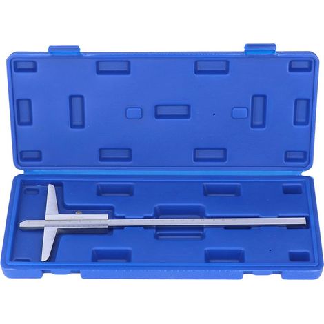 Tiefenmesser aus hochkohlenstoffhaltigem Stahl für die Metallbearbeitung, Genauigkeit 0,02 mm, Messbereich 0–200 mm (1/5)