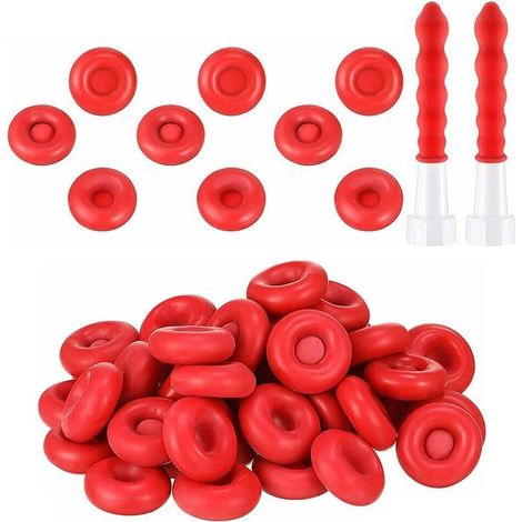 20 tapones de silicona roja para boquillas de calafateo, repuesto para cartuchos de boquillas de calafateo, herramienta selladora para sellar y proteger tubos de calafateo. (1/5)