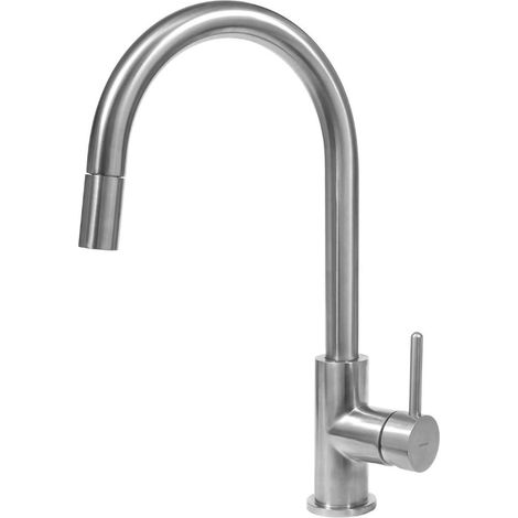 OMNIRES Y - Grifo de fregadero, con salida extraíble, acero inoxidable Y1255IN (1/2)