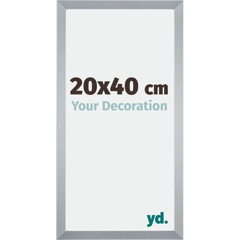 yd. - Cadre photo 20x40 - Argent Brillant - MDF - Catania (1/5)