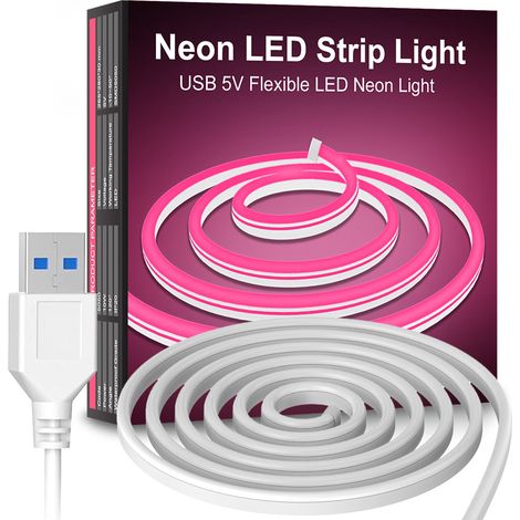 Bande LED néon flexible ultra-lumineuse 5 V basse tension en silicone – Éclairage intérieur étanche, personnalisable (1/4)