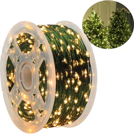 Fitags – Guirlande lumineuse d'extérieur 50m 500 LED blanc chaud – Éclairage étanche avec 8 modes – Décoration intérieure et extérieure pour Noël, mariage, jardin (1/5)
