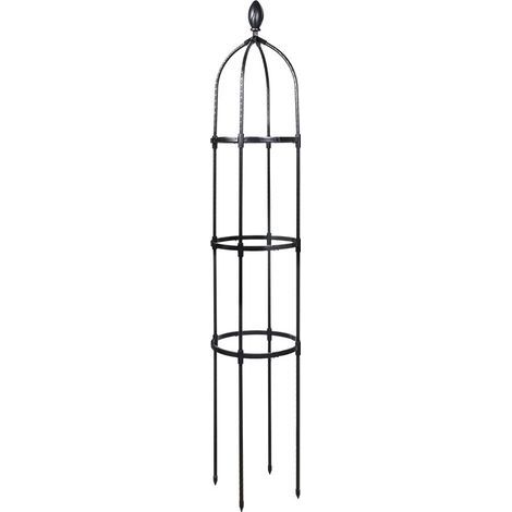 Tuteur de Jardin 145 cm Colonne rosiers Support pour Plantes grimpantes Ø 31.7 cm Obélisque de Jardin (1/4)